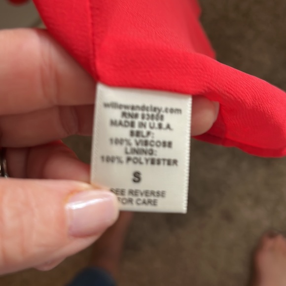 NWT Willow and Clay red wrap dress size Small - Picture 7 of 8